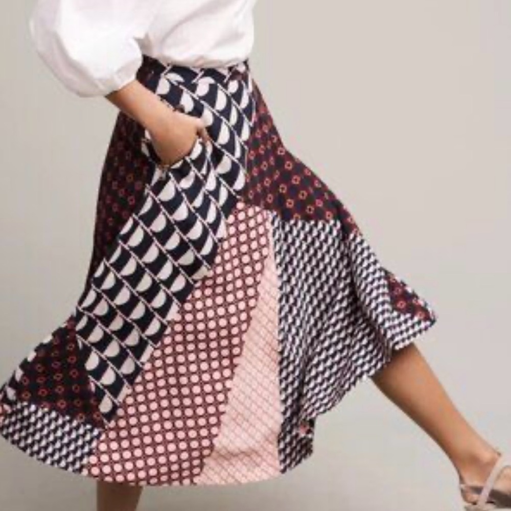 HD in Paris Multicolor Patterned Midi Skirt